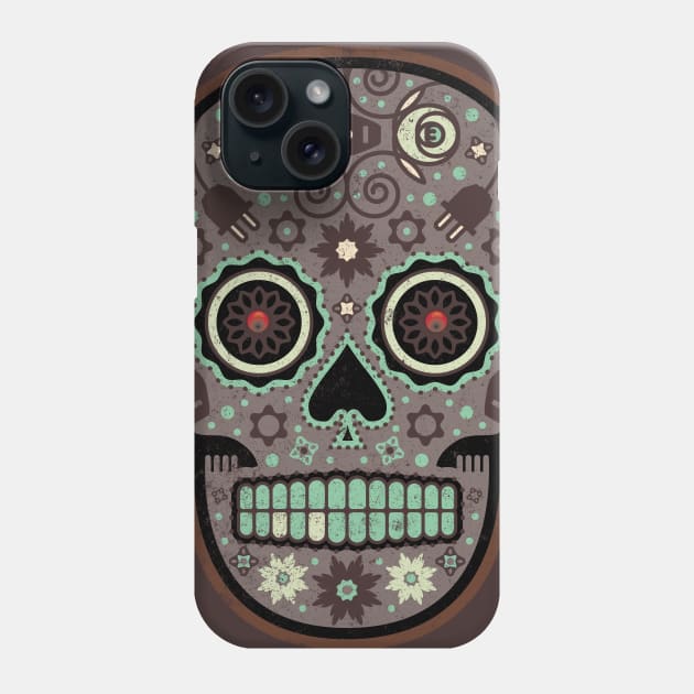 Codicia por vida Mexican Sugar Skull Phone Case by DanielLiamGill