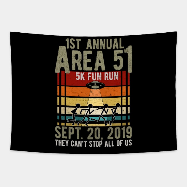 Area 51 - 1st Annual 5K Fun RUn Sept. 20, 2019 Tapestry by clickbong12