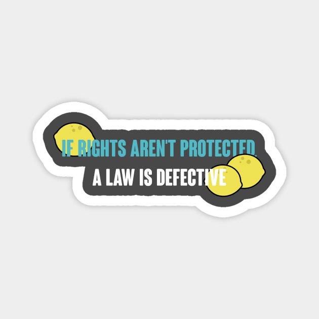 If Rights Aren't Protected, A Law is Defective Magnet by TrailGrazer