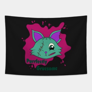 Purrfectly Gruesome- Freddie Zombie Kitty Tapestry