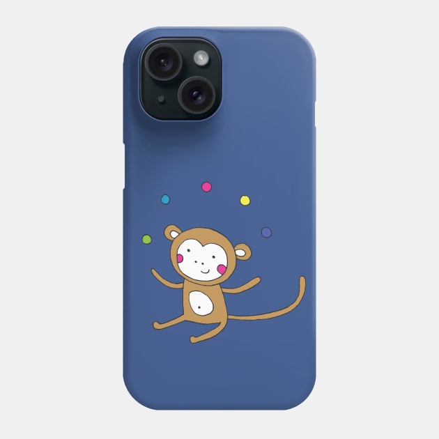 Juggling Monkey Phone Case by Cecca