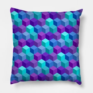 Abstract Blocks - Blue Pillow