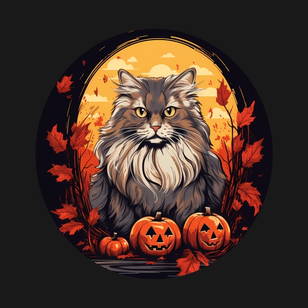 Siberian Cat Halloween, Cat Lover by dukito