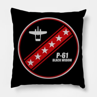 P-61 Black Widow Patch Pillow