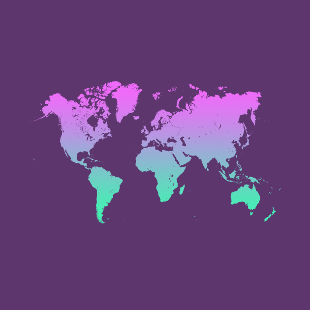 World Map gradient by burropatterns