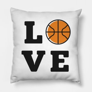 Love Basketbal ball Black Pillow