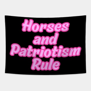 Horse and Patriotism Rule Tapestry