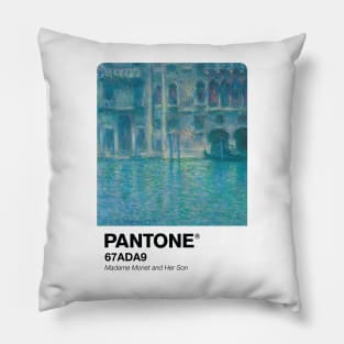 PANTONE MONET - PANTONE Palazzo da Mula, Venice (1908) by Claude Monet Poster Pillow