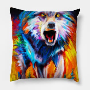 Wolf Wildlife t-shirt, The King of the Forest tee, wildlife shirt, Art wolf shirt Pillow