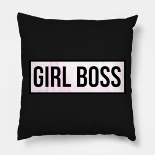 Girl Boss Marble Pillow
