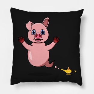 Cute Pig Ghost and Flying Pillow