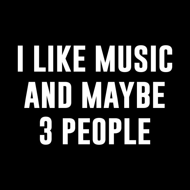 I Like Music And Maybe 3 People by sandyrm