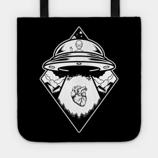 Abduction Heart Alien Ufo Tote