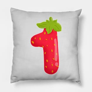 Number 1 Strawberry Pillow