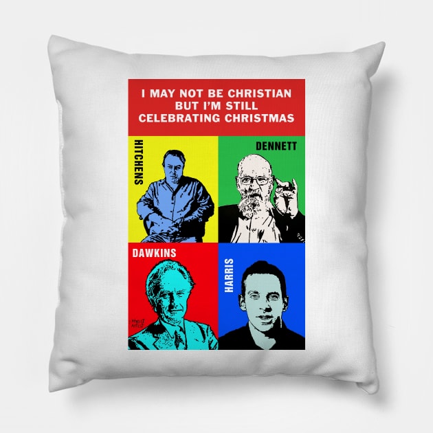 Atheist Christmas Pillow by DJVYEATES