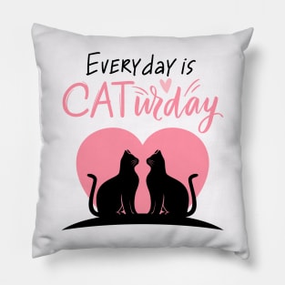 Every day is cat urday Pillow