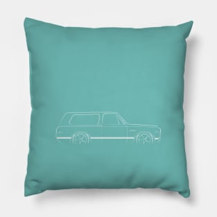 1972 Chevy K/5 Blazer - profile stencil, white Pillow