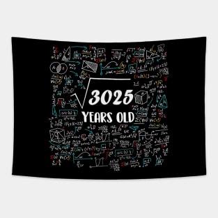 Square Root Of 3025 Bday Math 55Th Birthday 55 Years Old Tapestry