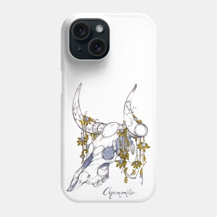 MorbidiTea - Chamomile with Bison Skull Phone Case