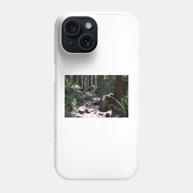 Sunlit Forest Trail Phone Case by KirtTisdale