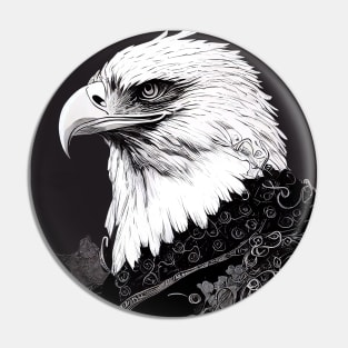 Eagle Bald Eagle Bird Wild Nature Illustration Line Epic Illustration Line Art Pin