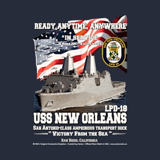 USS New Orleans LPD-18 amphibious transport dock T-Shirt