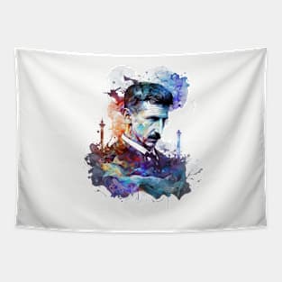 Nikola Tesla-inspired design Tapestry