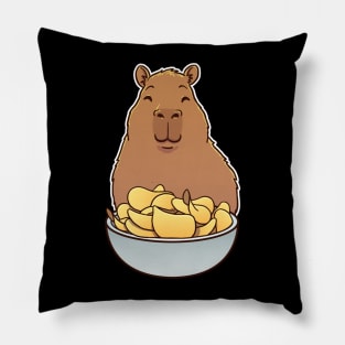 Capybara Potato Chips Pillow