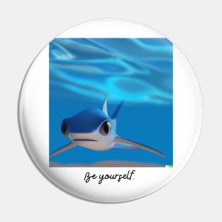 Under the Sea: Digital Art of a Baby Shark in its Natural Habitat Pin