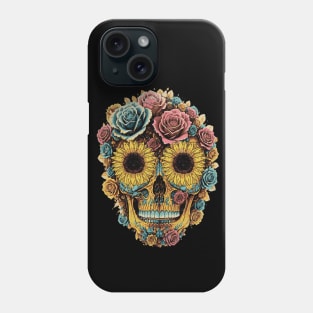 Sugar skull, dark, La catrina, calavera, skeletons lovers, cool skulls, bones Phone Case