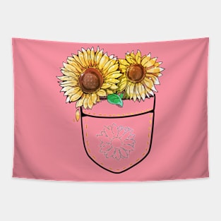 A Pocketful of Sunflowers Tapestry