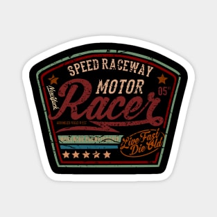 Speed Raceway Custom Racer motorcycles Magnet