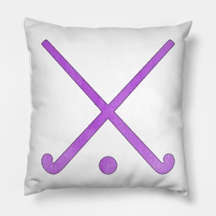 Field Hockey Purple Pillow