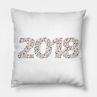 2018 Filled with Guitars for the New Year! Pillow