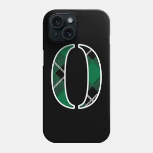 0 Sports Jersey Number Green Black Flannel Phone Case