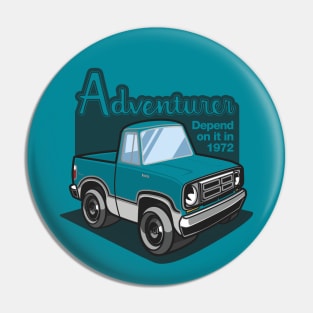 Turquoise Adventurer (White-Based) - 1972 Pin