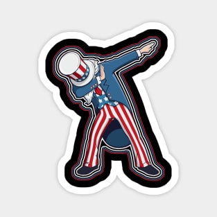 Independence Day Gifts Funny Dabbing Shirt Patriotic Sam United States Of America Magnet