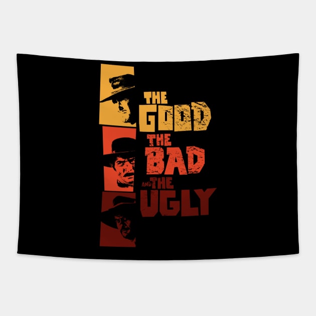 The good, the bad and the ugly - Spaghetti Western by Sergio Leone Tapestry by Boogosh