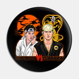 Daniel VS Johnny for dark tees Pin