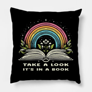 Take a look it is in a book // Vintage Design Pillow