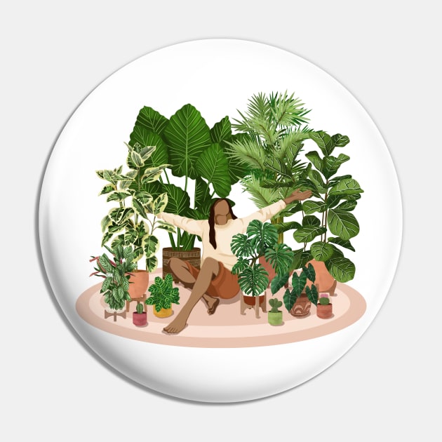 Plant lady 10 Pin by Gush Art Studio 1