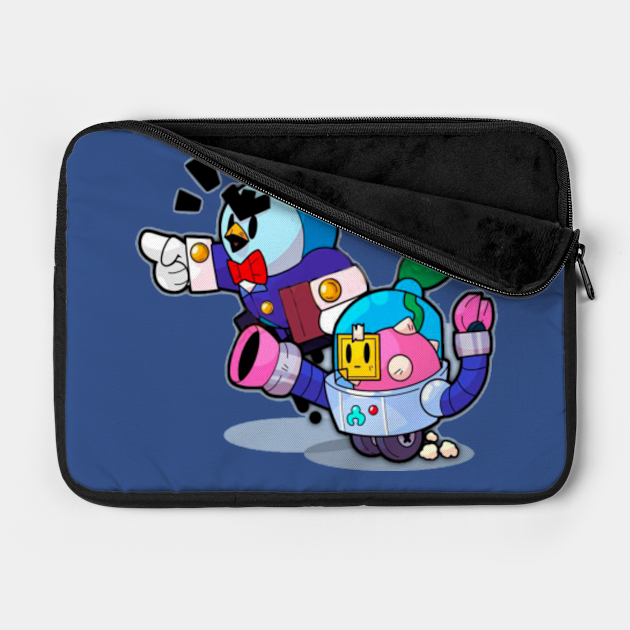 Mr P And Sprout Design Brawl Stars Videogames Laptop Case Teepublic - brawl stars cuphead