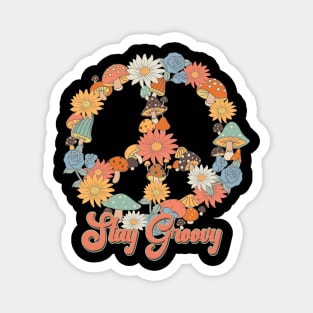 Stay Groovy Peace Magnet