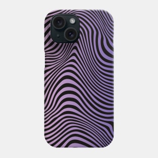 Purple Liquid Marble Wave Lines Op Art Abstract Phone Case