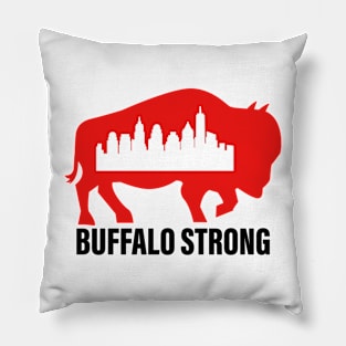 Buffalo Strong Pray For Buffalo New York Skyline Buffalo Graphic Pillow