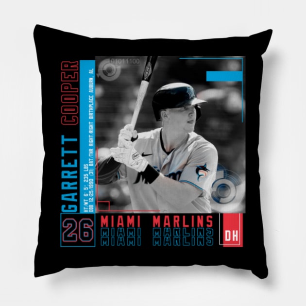 Garrett Cooper Baseball Edit Tapestries Marlins - Garrett Cooper