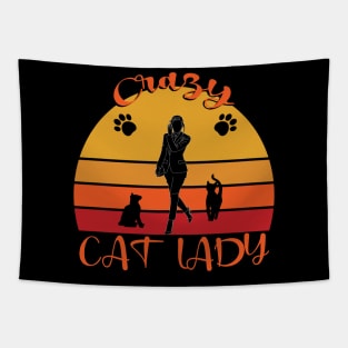 Crazy Cat Lady - Cat Lovers gift idea Tapestry