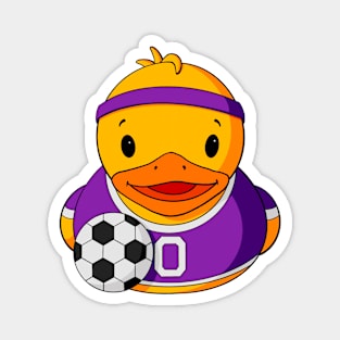 Soccer Player Rubber Duck Magnet