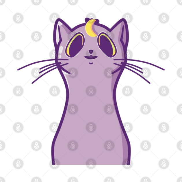 Cute Purple Galaxy Cat, Space Cat by Jennggaa