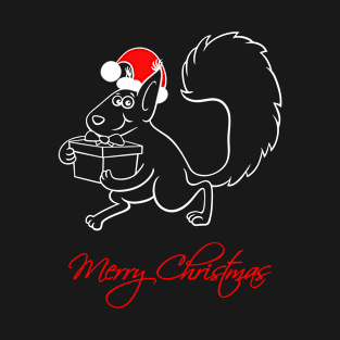 squirrel in santa hat T-Shirt